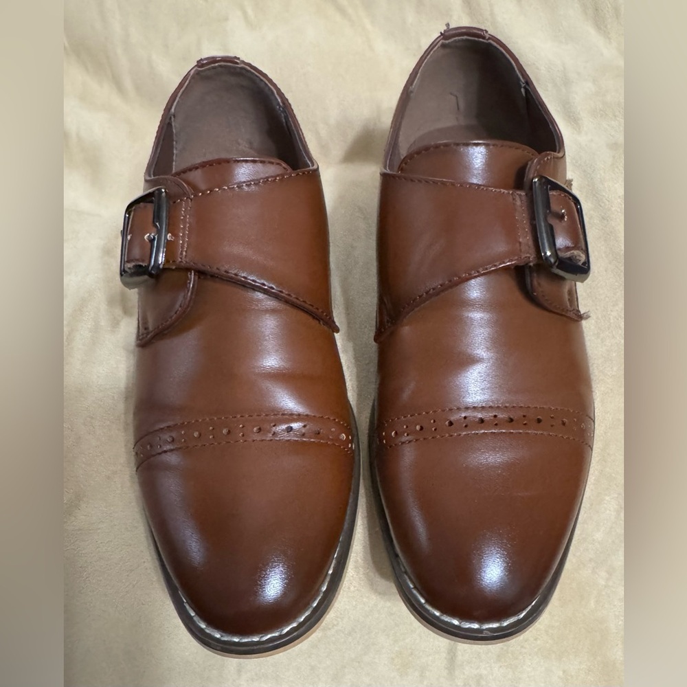 Brown Leather Boys Dress Shoes